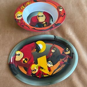 Disney Incredibles Bowl and Plate